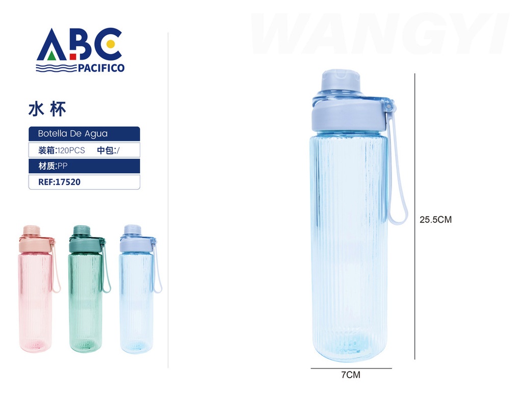 Botella de plástico para agua 25.5*7cm