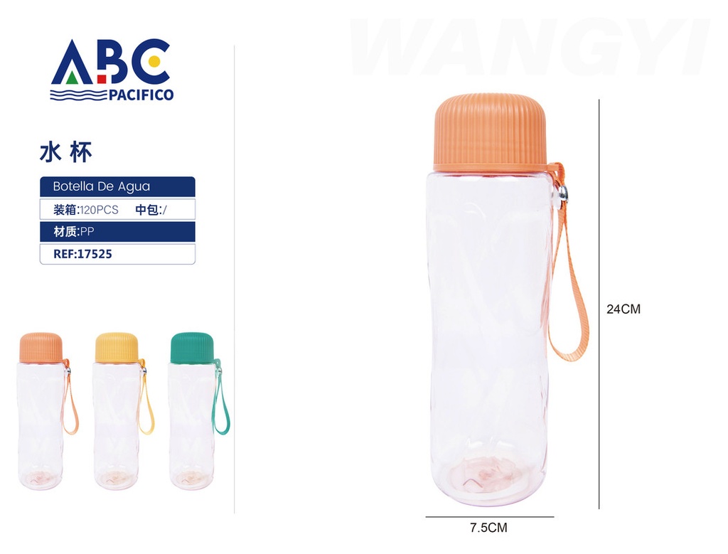 Botella de plástico para agua 24*7.5 cm
