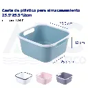 Cesta de plástico para almacenamiento 25.5*25.5*12cm