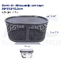 Cesta de almacenaje con tapa 39*27.5*15.5cm