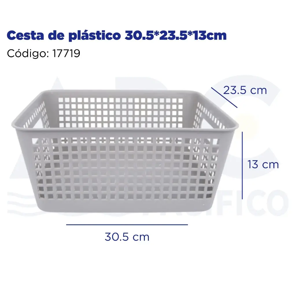 Cesta de plástico 30.5*23.5*13cm