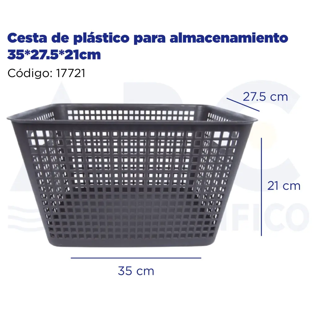 Cesta de plástico para almacenamiento 35*27.5*21cm