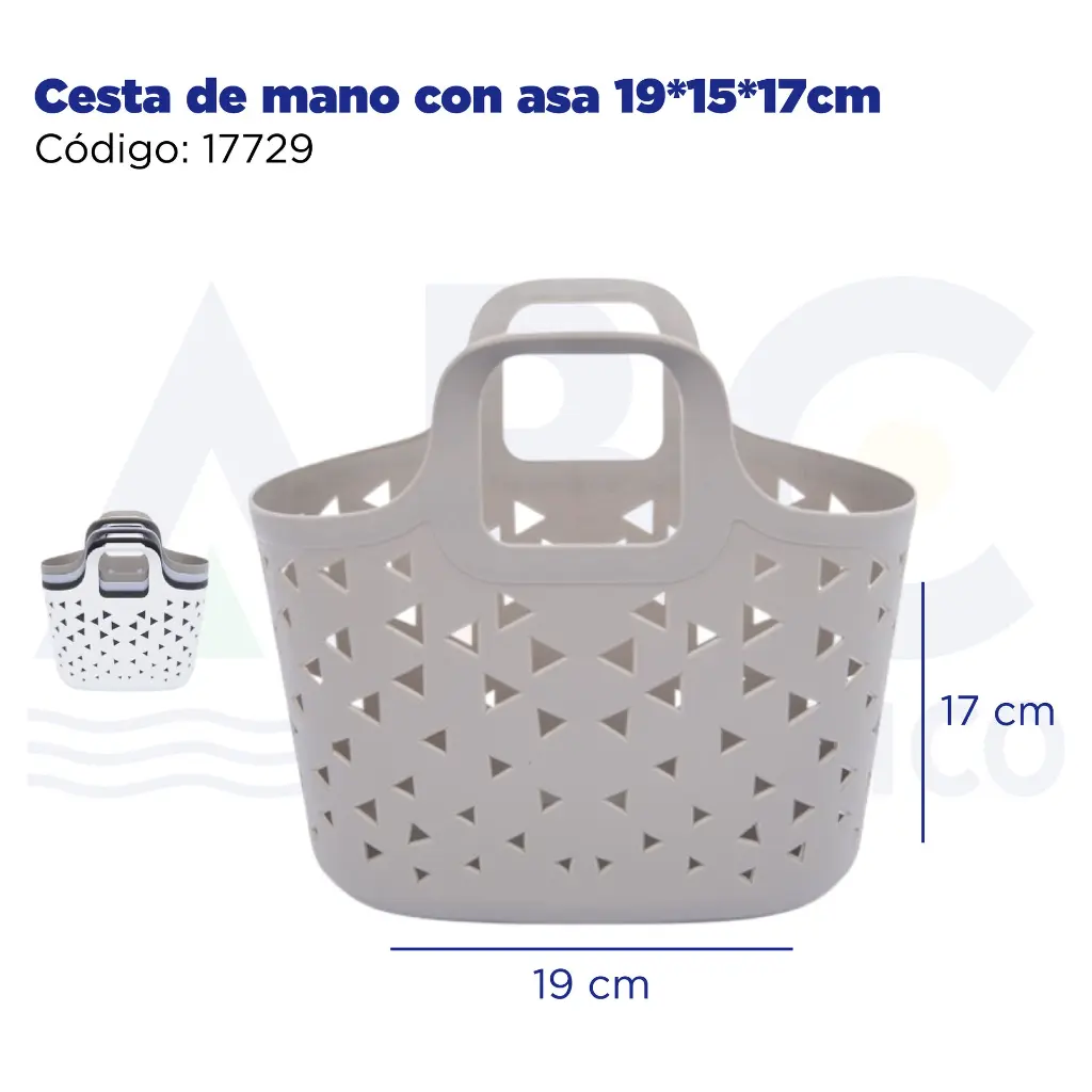 Cesta de mano con asa 19*15*17cm