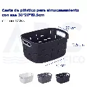 Cesta de plástico para almacenamiento con asa 36*29*19.5cm