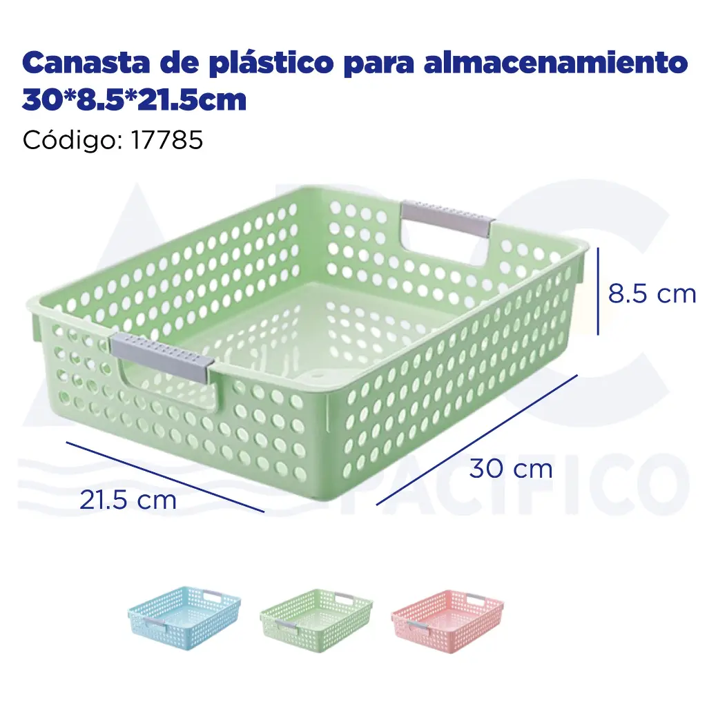 Canasta de plástico para almacenamiento 30*8.5*21.5cm