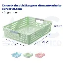 Canasta de plástico para almacenamiento 30*8.5*21.5cm