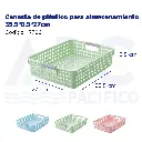 [17786] Canasta de plástico para almacenamiento 35.5*8.5*27cm