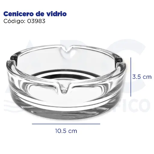 [03983] Cenicero de vidrio