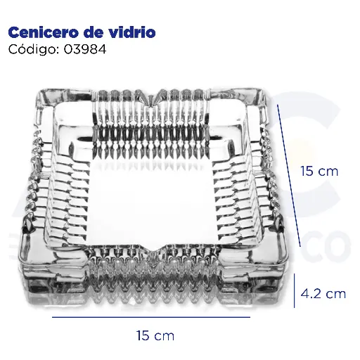 [03984] Cenicero de vidrio