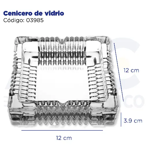 [03985] Cenicero de vidrio