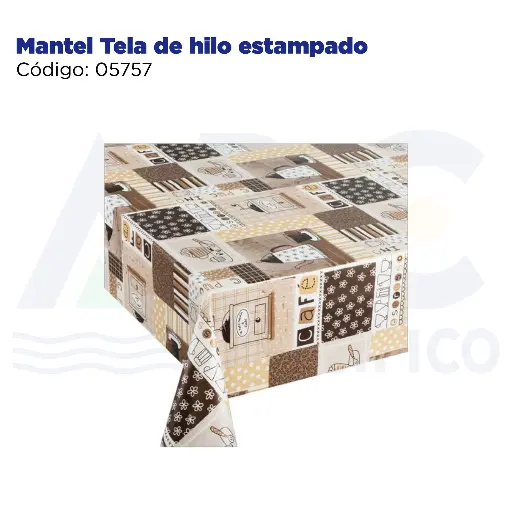 [05757] Mantel Tela de hilo estampado