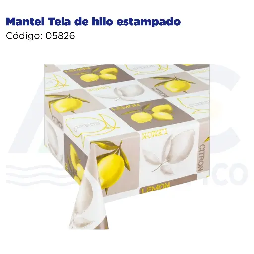 [05826] Mantel Tela de hilo estampado