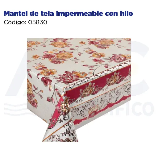 [05830] Mantel de tela impermeable con hilo