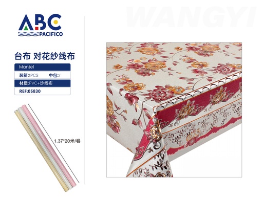 [05830] Mantel de tela impermeable con hilo