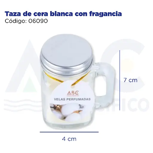 [06090] Taza de cera blanca con fragancia