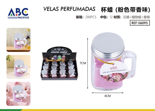 [06095] Vela rosa perfumada