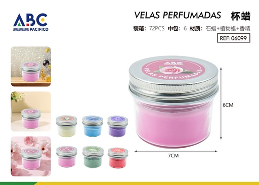 [06099] Vela perfumada en frasco con tapa