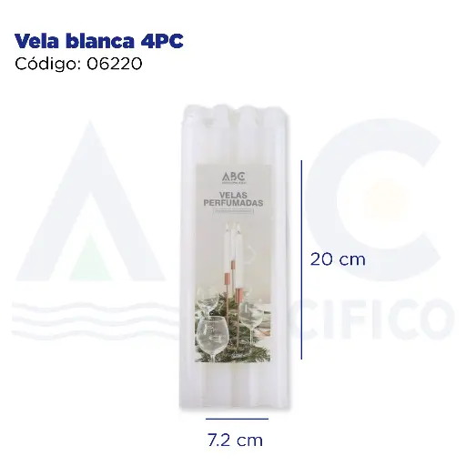 [06220] Vela blanca 4PC