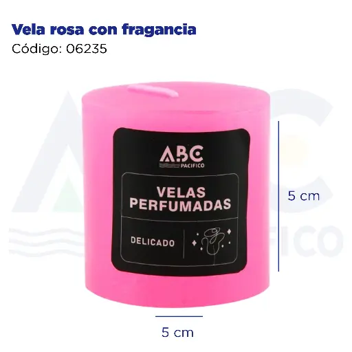 [06235] Vela rosa con fragancia