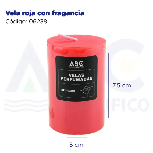 [06238] Vela roja con fragancia