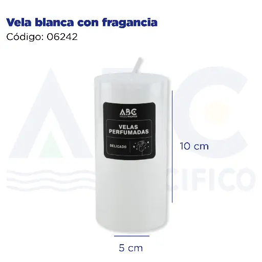 [06242] Vela blanca con fragancia