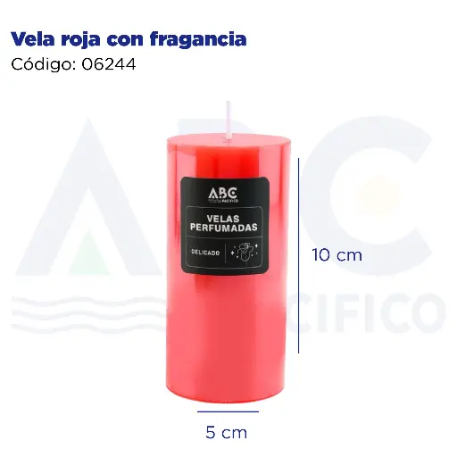 [06244] Vela roja con fragancia