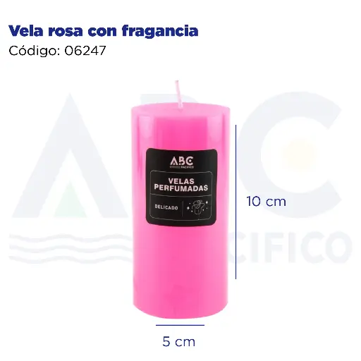 [06247] Vela rosa con fragancia