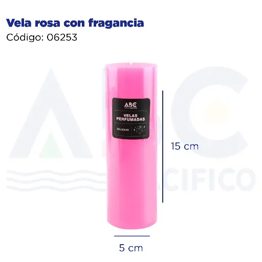 [06253] Vela rosa con fragancia