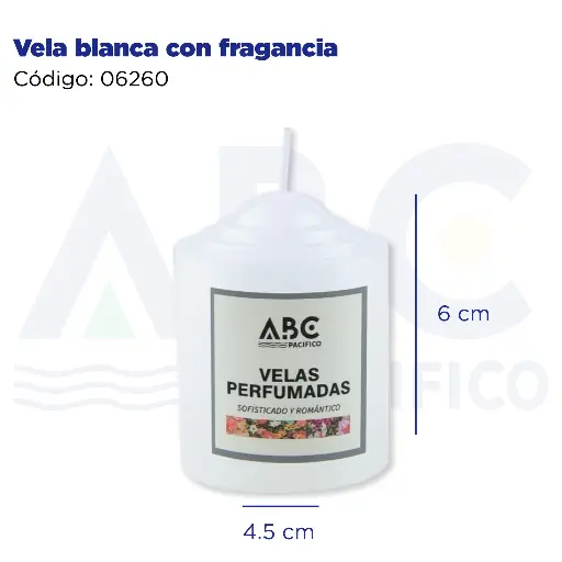 [06260] Vela blanca con fragancia