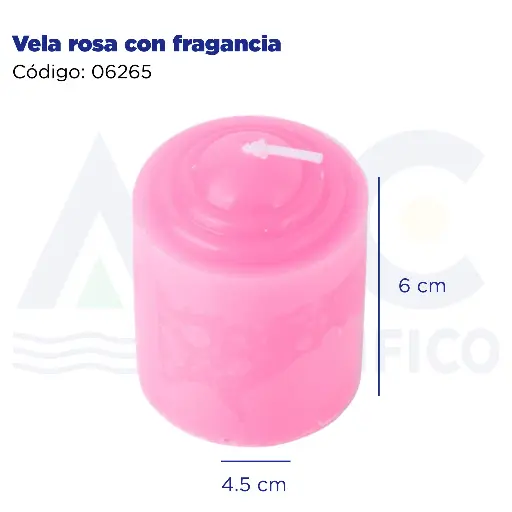 [06265] Vela rosa con fragancia