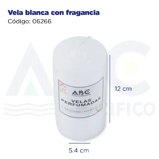 [06266] Vela blanca con fragancia