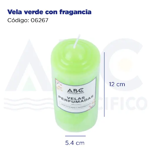 [06267] Vela verde con fragancia