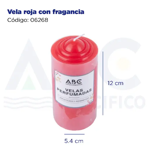 [06268] Vela roja con fragancia