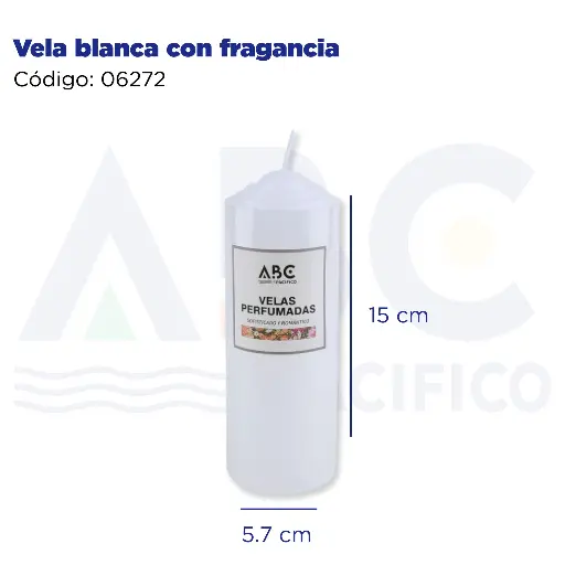 [06272] Vela blanca con fragancia