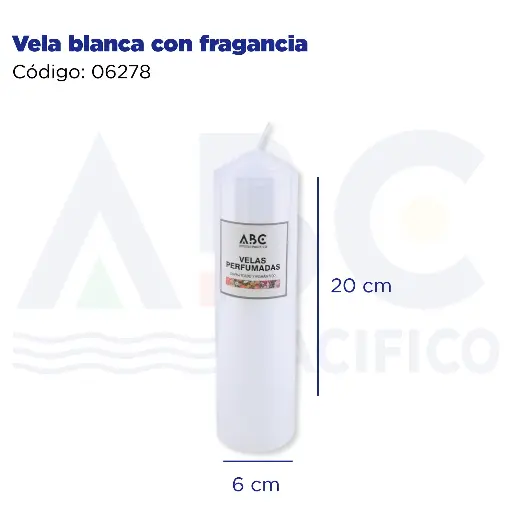 [06278] Vela blanca con fragancia