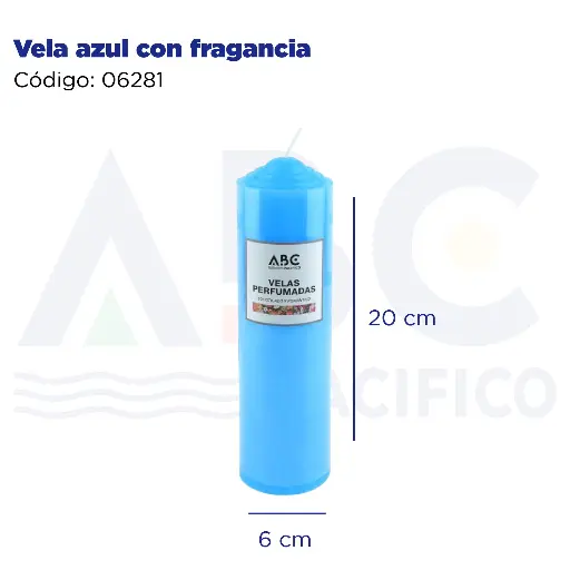 [06281] Vela azul con fragancia