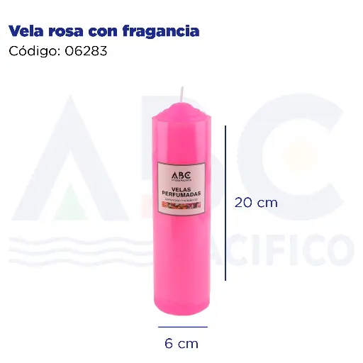 [06283] Vela rosa con fragancia