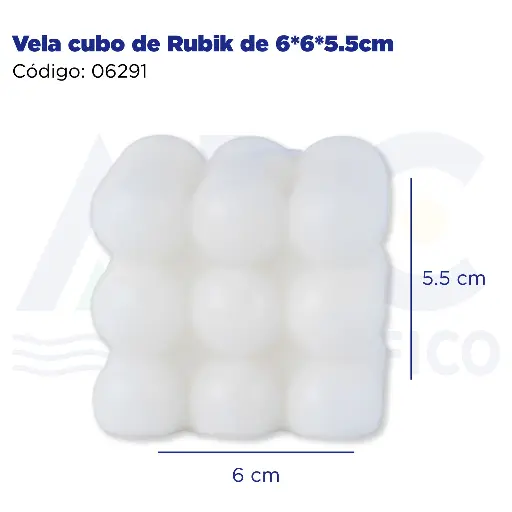 [06291] Vela cubo de Rubik de 6*6*5.5cm