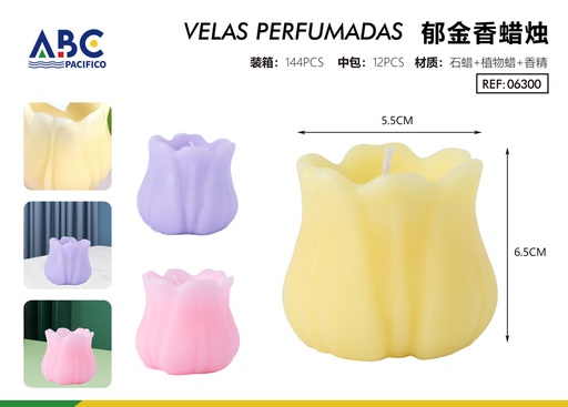 [06300] Vela perfumada forma de tulipán de 5.5 * 6.5