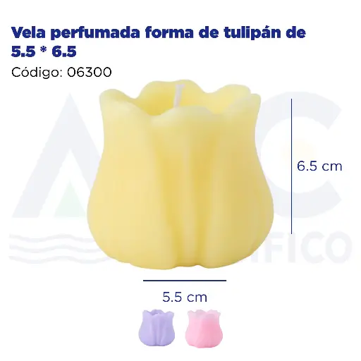 [06300] Vela perfumada forma de tulipán de 5.5 * 6.5