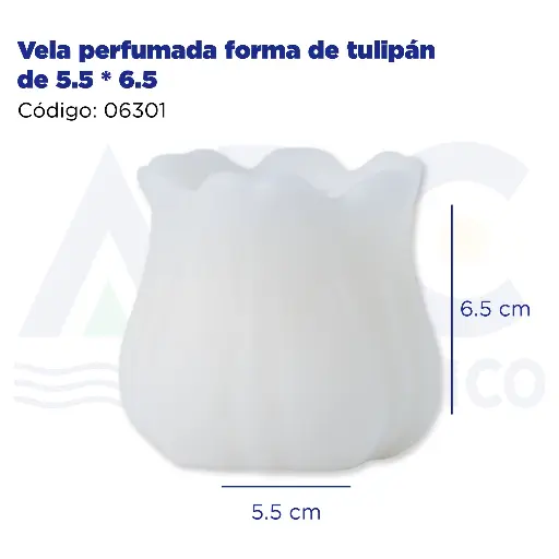[06301] Vela perfumada forma de tulipán de 5.5 * 6.5
