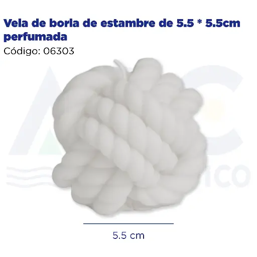 [06303] Vela de borla de estambre de 5.5 * 5.5cm perfumada