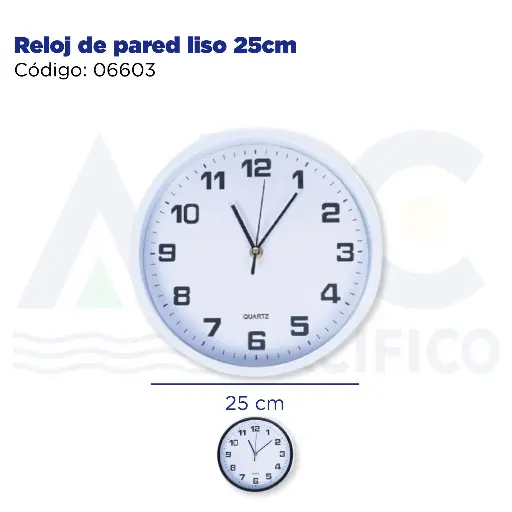 [06603] Reloj de pared liso 25cm