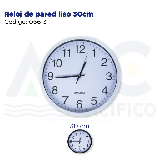 [06613] Reloj de pared liso 30cm