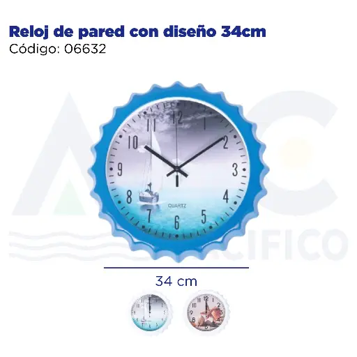 [06632] Reloj de pared con diseño 34cm