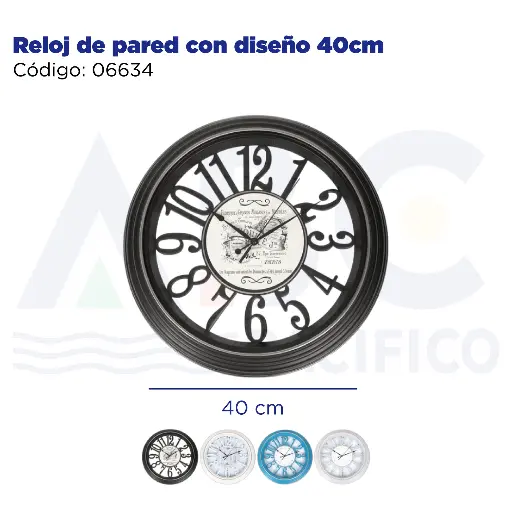[06634] Reloj de pared con diseño 40cm