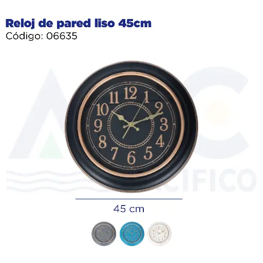 [06635] Reloj de pared liso 45cm