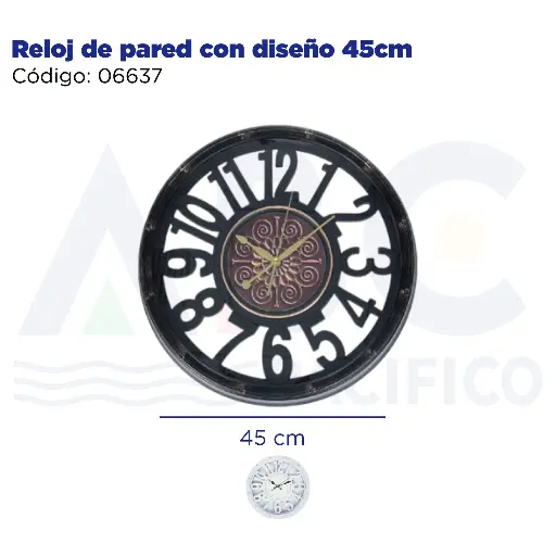 [06637] Reloj de pared con diseño 45cm