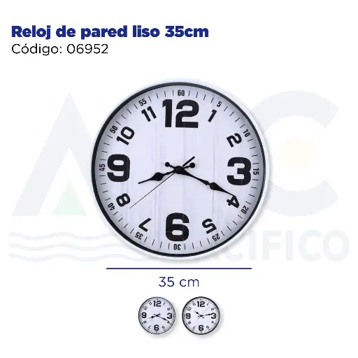 [06952] Reloj de pared liso 35cm