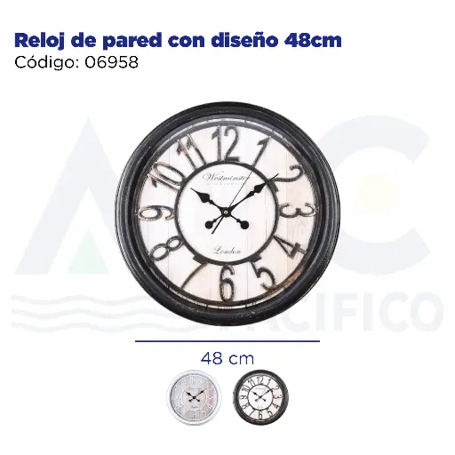 [06958] Reloj de pared con diseño 48cm